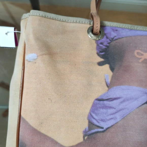 Vintage Anya Hindmarch printed Tote Bag 11x11x3.5" - Picture 13 of 16